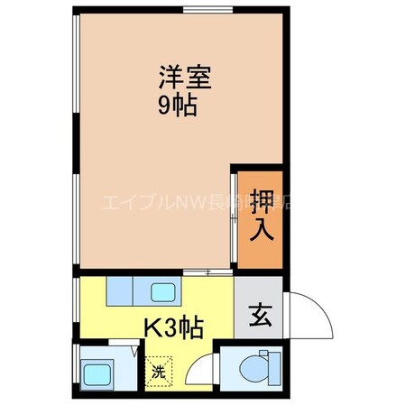 平和公園駅 徒歩2分 3階の物件間取画像